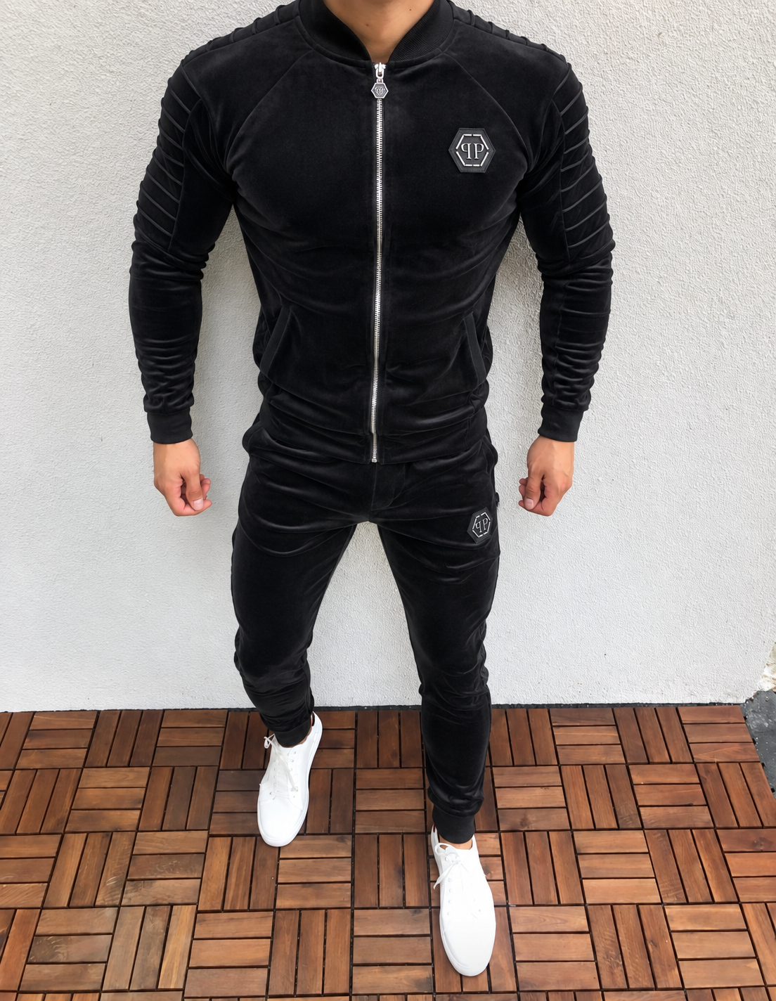 Philipp Plein veliūrinis kostiumas