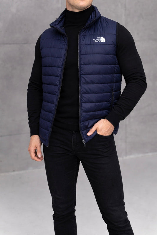 The north face mėlyna vyriška liemenė su kapišonu