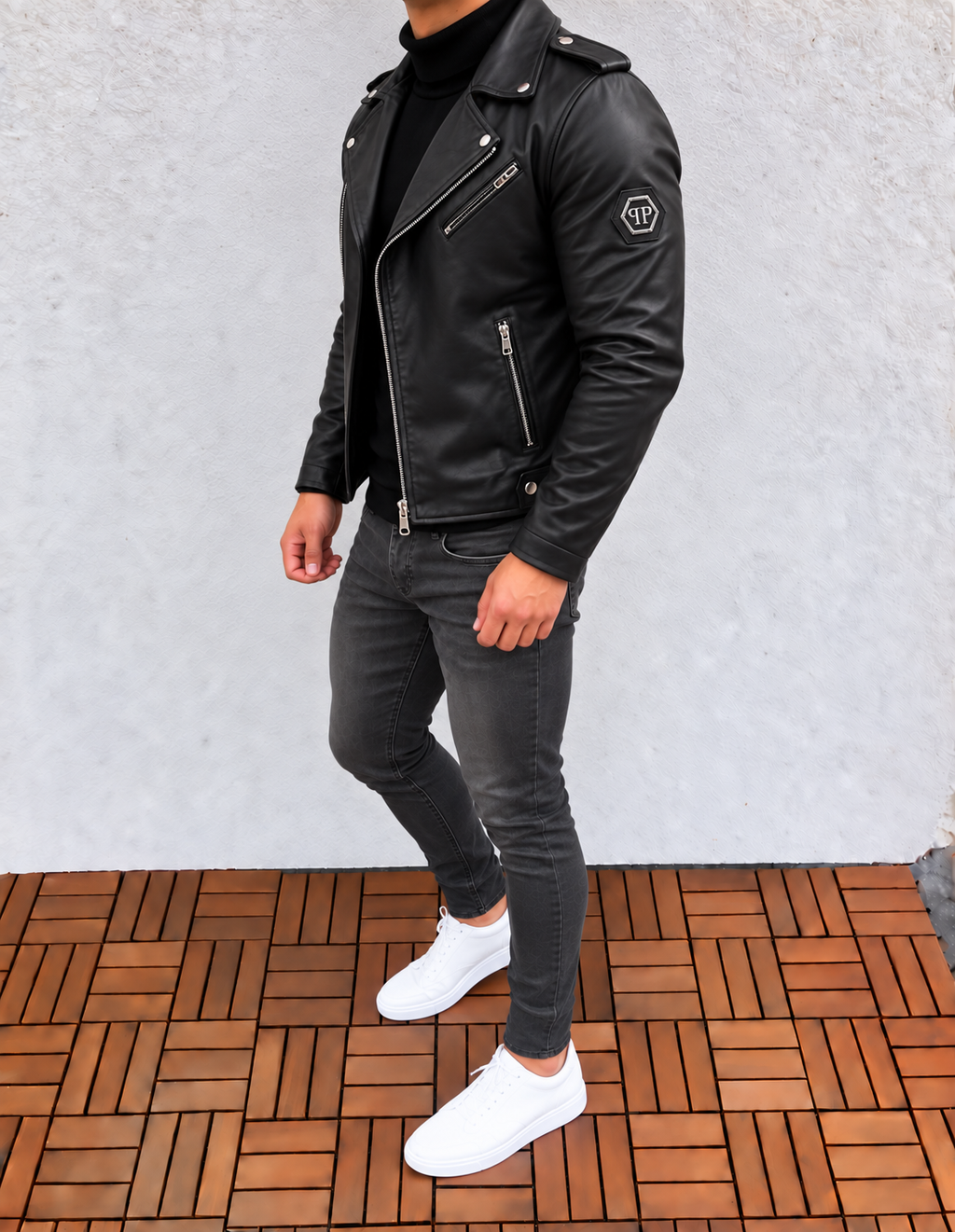 Philipp Plein odinė striukė