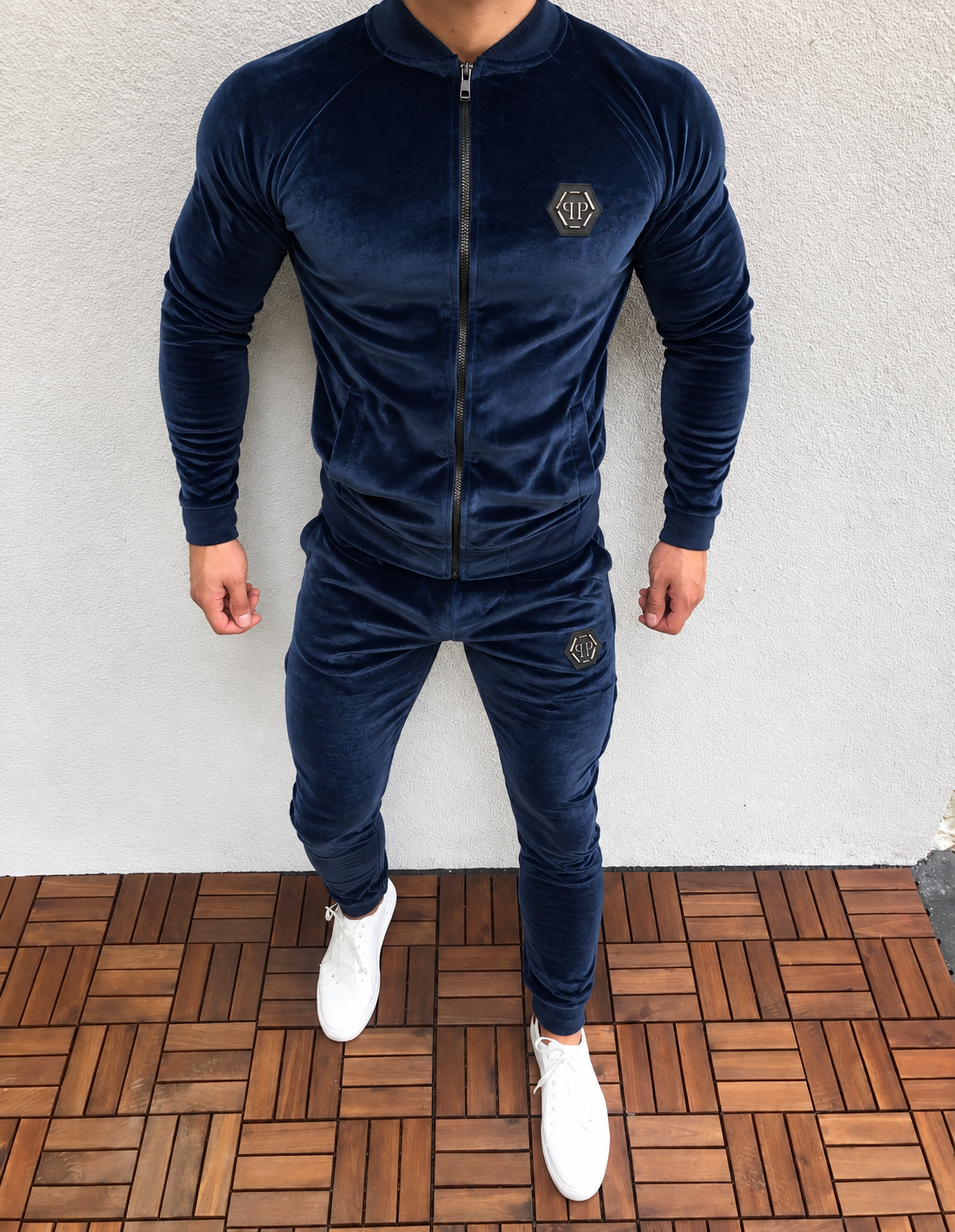 Philipp Plein veliūrinis kostiumas